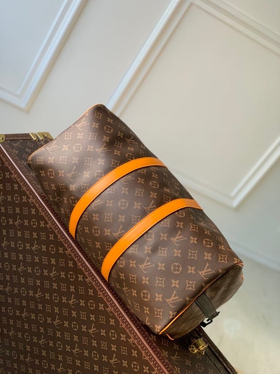 Louis Vuitton Keepall Bandoulière 45 Monogram Macassar Orange - 7
