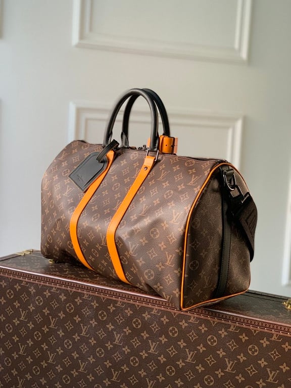 Louis Vuitton Keepall Bandoulière 45 Monogram Macassar Orange - 8