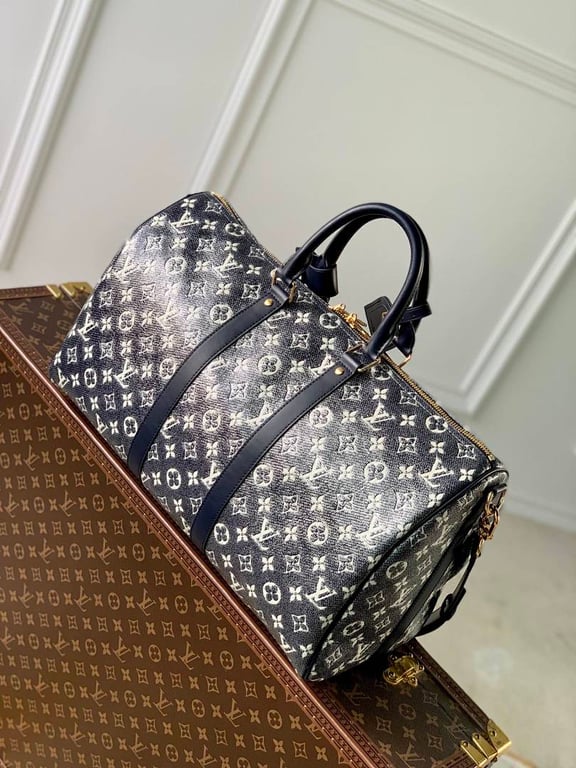 Louis Vuitton Keepall Bandoulière 45 Monoglam Blue - 9