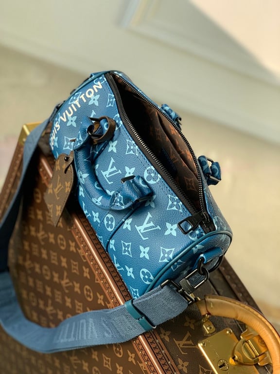 Louis Vuitton Keepall Bandoulière 25 Blue Monogram - 4