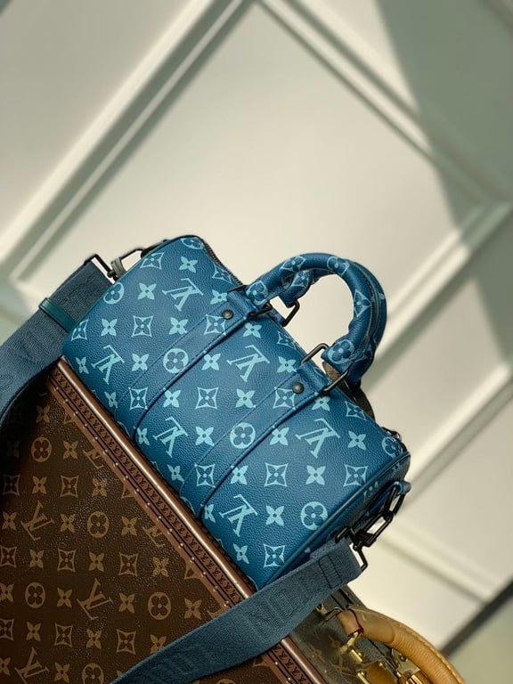 Louis Vuitton Keepall Bandoulière 25 Blue Monogram - 9