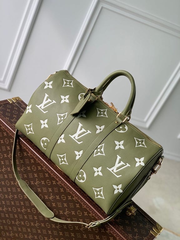 Louis Vuitton Keepall Bandoulière 45 Monogram Empreinte Green - 2