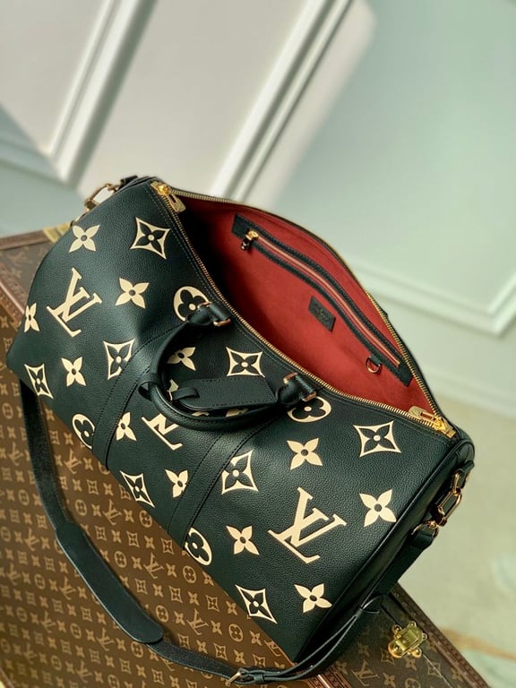 Louis Vuitton Keepall Bandoulière 45 Monogram Empreinte Black - 3