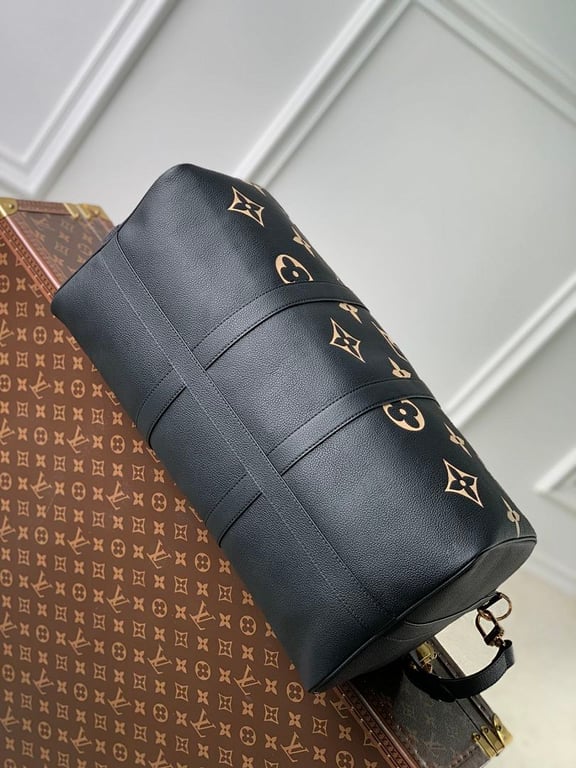 Louis Vuitton Keepall Bandoulière 45 Monogram Empreinte Black - 7