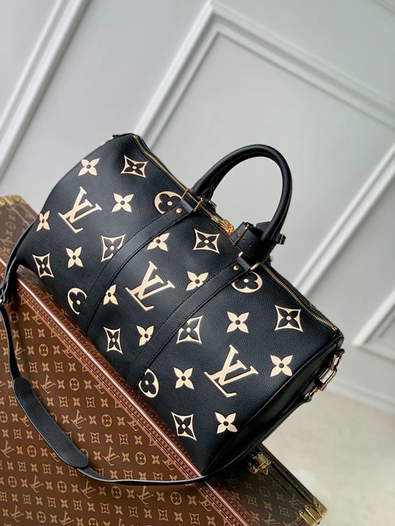 Louis Vuitton Keepall Bandoulière 45 Monogram Empreinte Black - 9