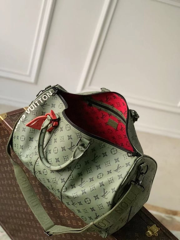Louis Vuitton Keepall Bandoulière 45 Monogram Tones Green - 5