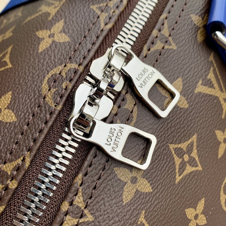 Louis Vuitton Keepall Bandoulière 50 Monogram Macassar Blue - 7