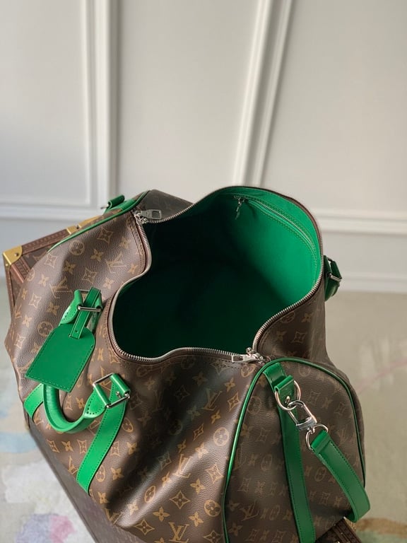 Louis Vuitton Keepall Bandoulière 50 Monogram Macassar Green - 3
