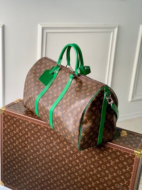 Louis Vuitton Keepall Bandoulière 50 Monogram Macassar Green - 8
