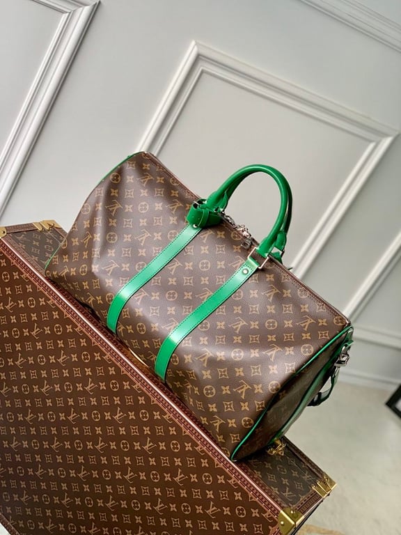 Louis Vuitton Keepall Bandoulière 50 Monogram Macassar Green - 9
