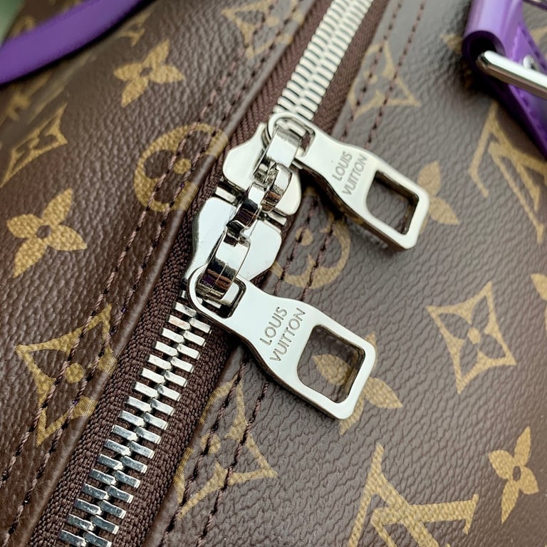 Louis Vuitton Keepall Bandoulière 50 Monogram Macassar Purple M46775 - 5