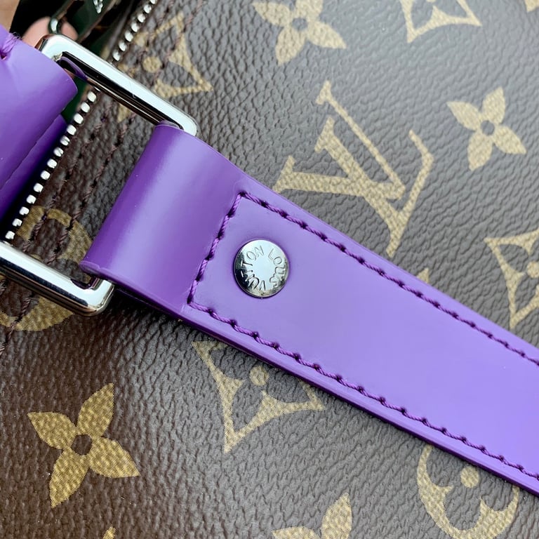 Louis Vuitton Keepall Bandoulière 50 Monogram Macassar Purple M46775 - 6