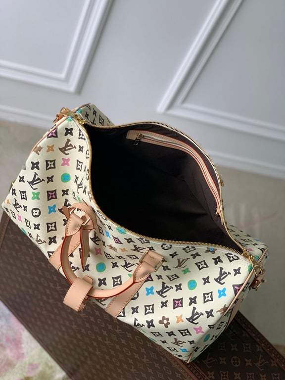 Louis Vuitton Keepall Bandouliere 50 Monogram White Multicolor - 2