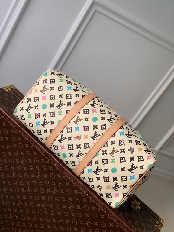 Louis Vuitton Keepall Bandouliere 50 Monogram White Multicolor - 7