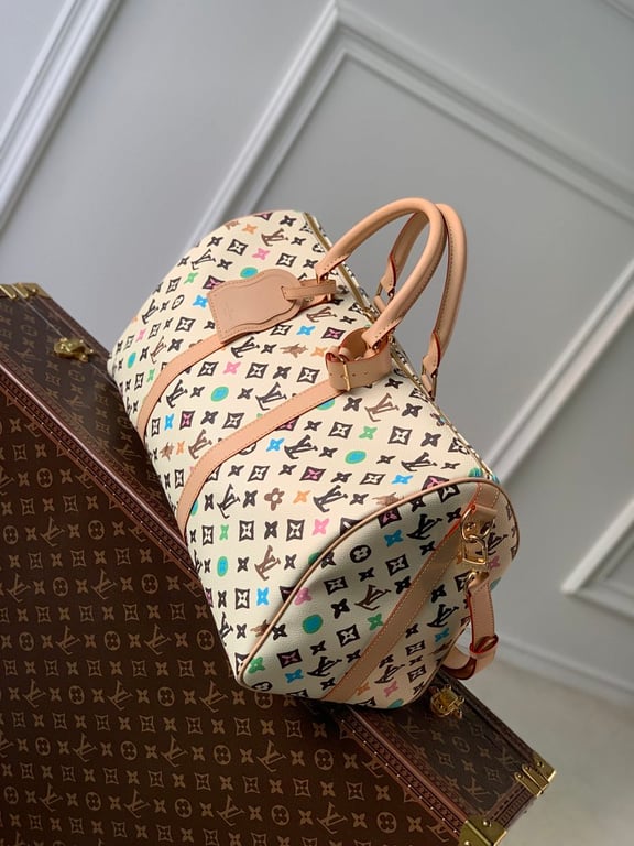 Louis Vuitton Keepall Bandouliere 50 Monogram White Multicolor - 8