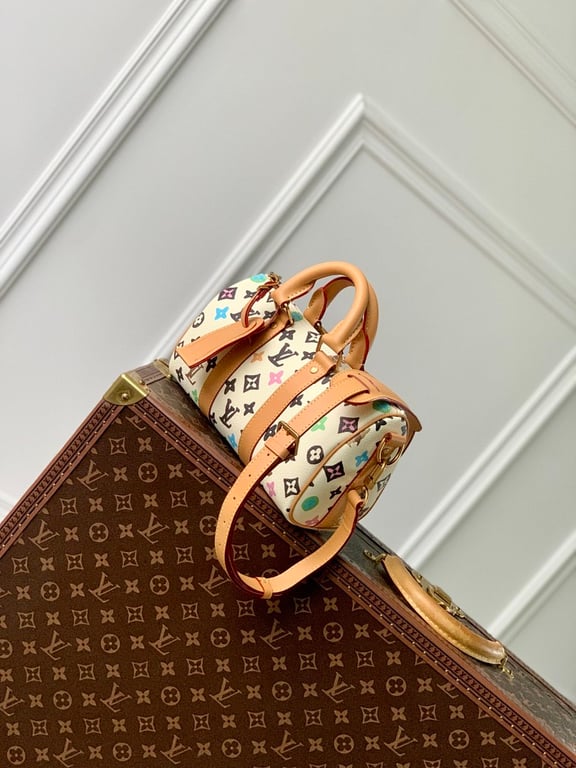 Louis Vuitton Keepall Bandoulière 25 Monogram Craggy White - 8