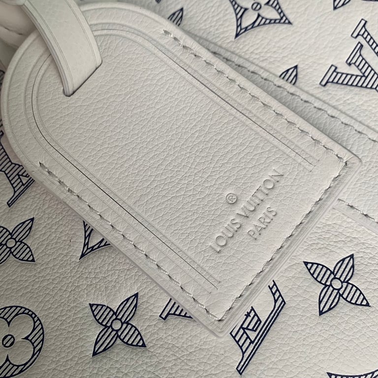 Louis Vuitton Keepall Bandoulière 50 Monogram Shadow White - 6