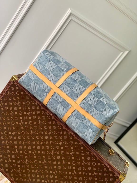 Louis Vuitton Keepall Bandoulière 50 Damier Denim 3D - 7