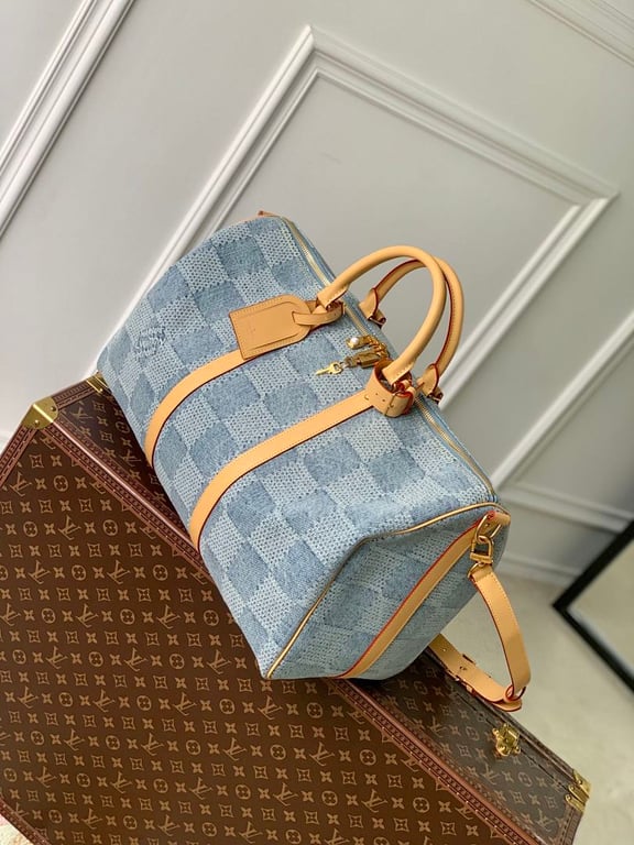Louis Vuitton Keepall Bandoulière 50 Damier Denim 3D - 9