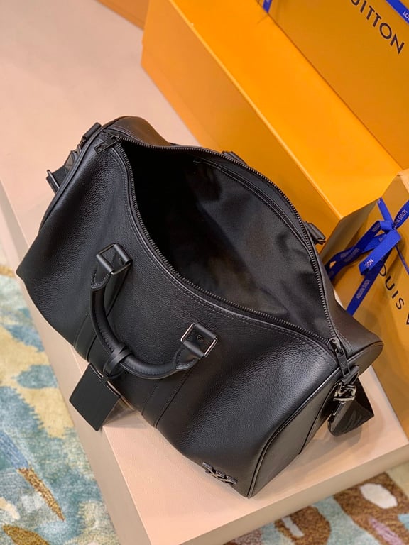Louis Vuitton Keepall Bandoulière 40 Aerogram Black - 7