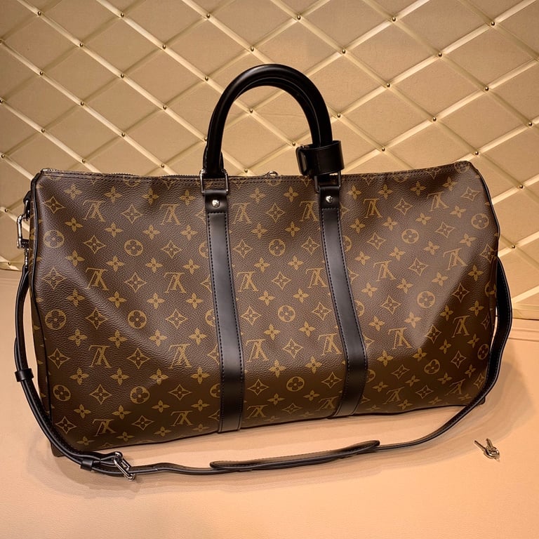 Louis Vuitton Keepall Bandoulière 50 Monogram Macassar - 8