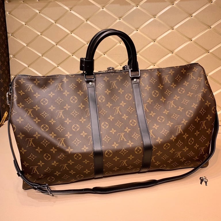 Louis Vuitton Keepall Bandoulière 55 Monogram Macassar - 8