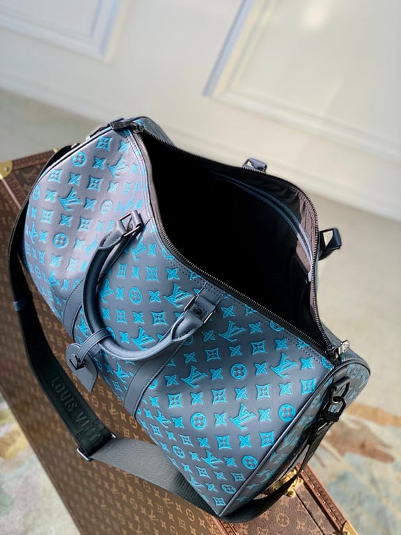 Louis Vuitton Keepall Bandoulière 50 Grey Blue - 2