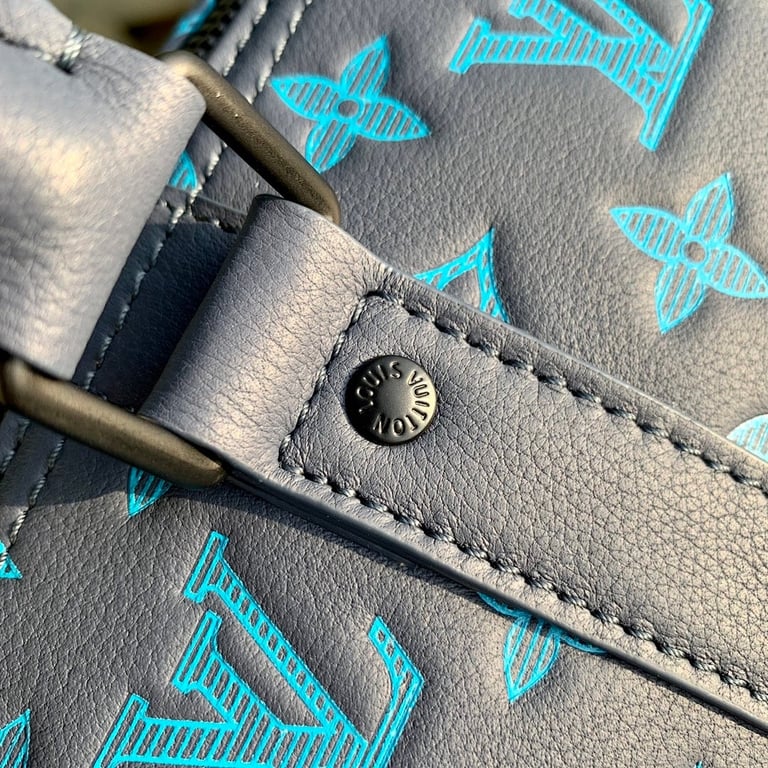 Louis Vuitton Keepall Bandoulière 50 Grey Blue - 4