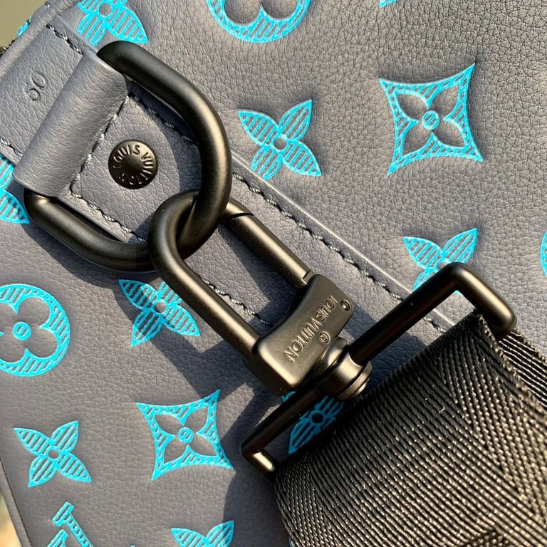 Louis Vuitton Keepall Bandoulière 50 Grey Blue - 5