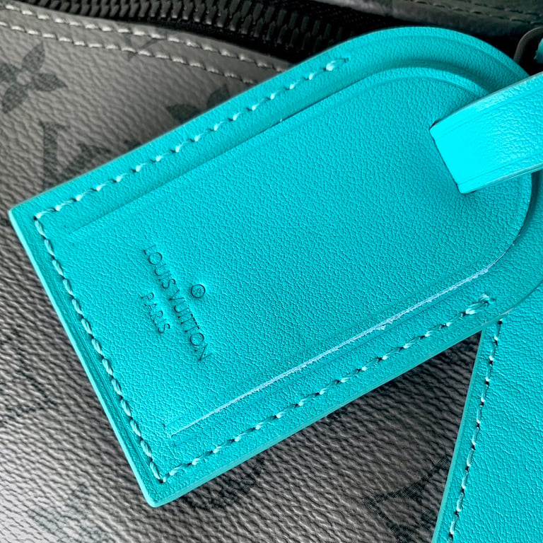 Louis Vuitton Keepall Bandoulière 55 Monogram Eclipse Turquoise - 6