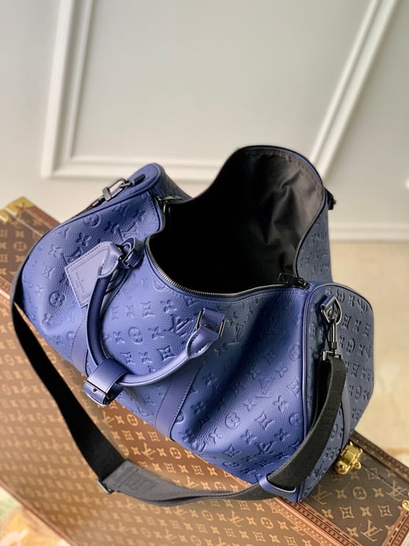 Louis Vuitton Keepall 50 Monogram Shadow Deep Blue - 2