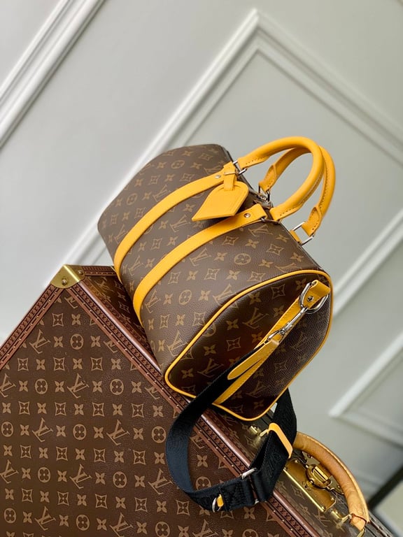 Louis Vuitton Keepall Bandoulière 35 Monogram Macassar Yellow - 9