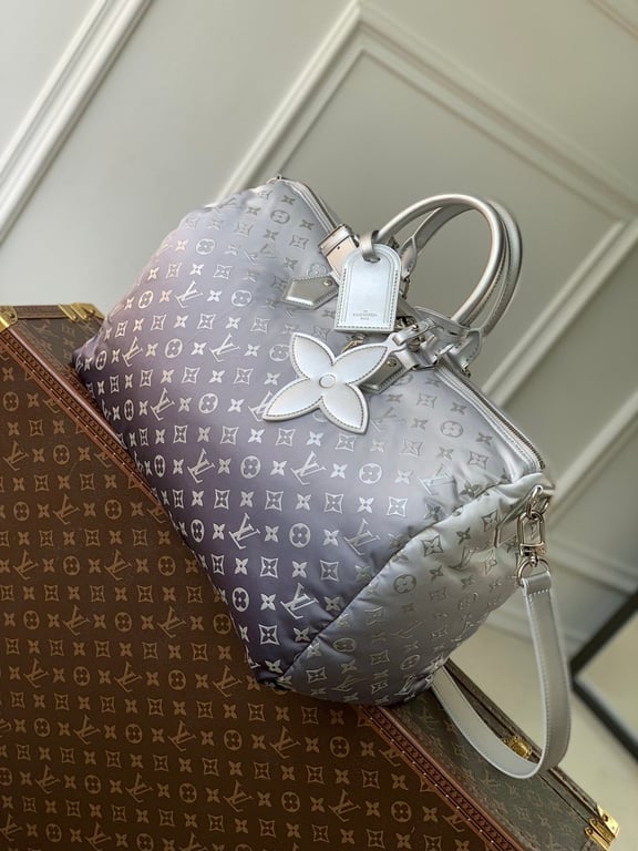Louis Vuitton Keepall Bandoulière 45 Silver Monogram - 9
