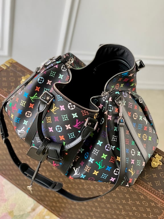Louis Vuitton x Takashi Murakami Keepall Bandoulière 50 Black Multicolor - 2