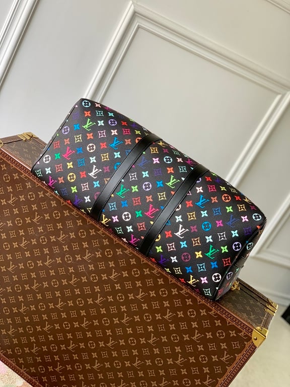 Louis Vuitton x Takashi Murakami Keepall Bandoulière 50 Black Multicolor - 7