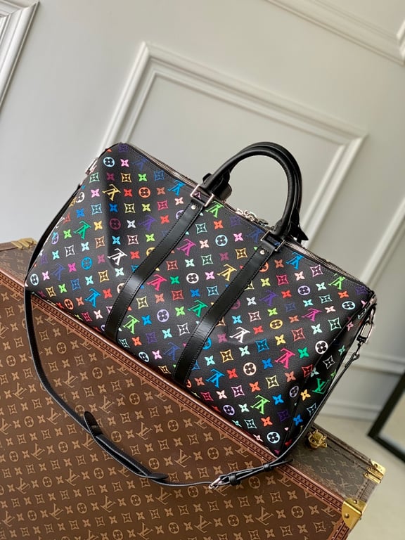 Louis Vuitton x Takashi Murakami Keepall Bandoulière 50 Black Multicolor - 8
