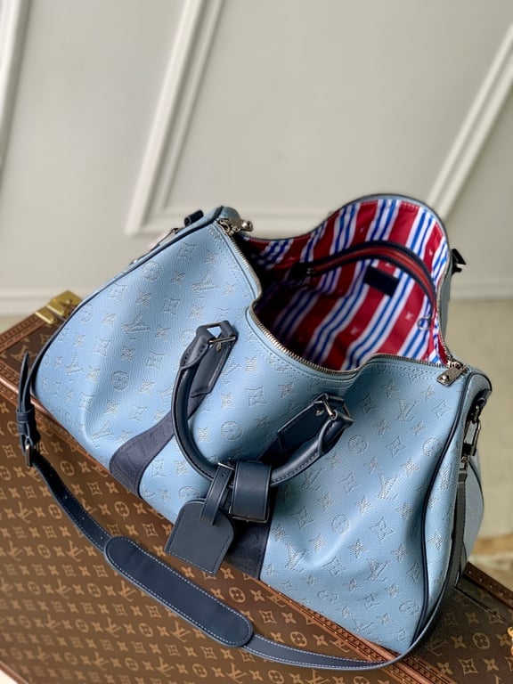 Louis Vuitton Keepall Bandouliere 50 Monogram Heritage Blue - 2