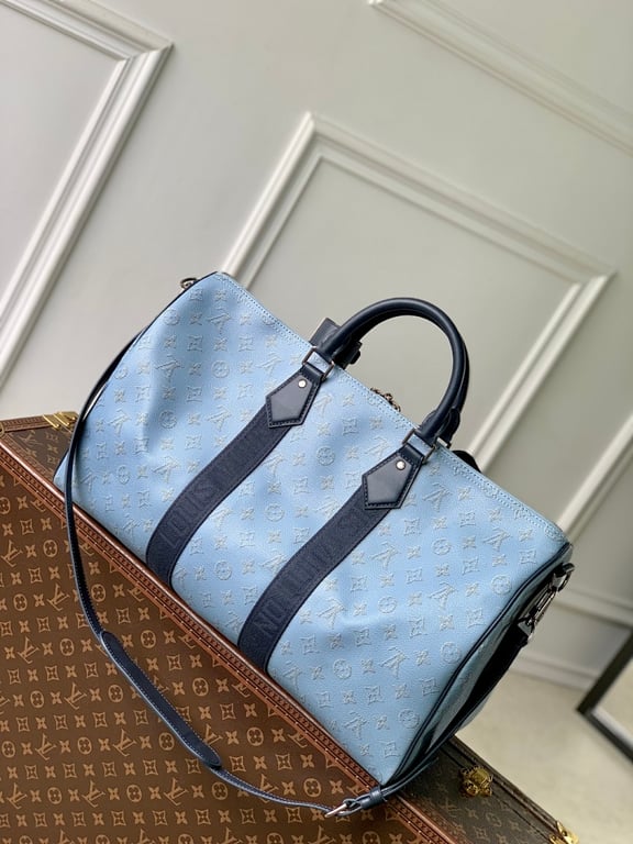 Louis Vuitton Keepall Bandouliere 50 Monogram Heritage Blue - 8