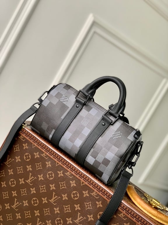 Louis Vuitton Keepall Bandoulière 25 Damoflage Black - 8