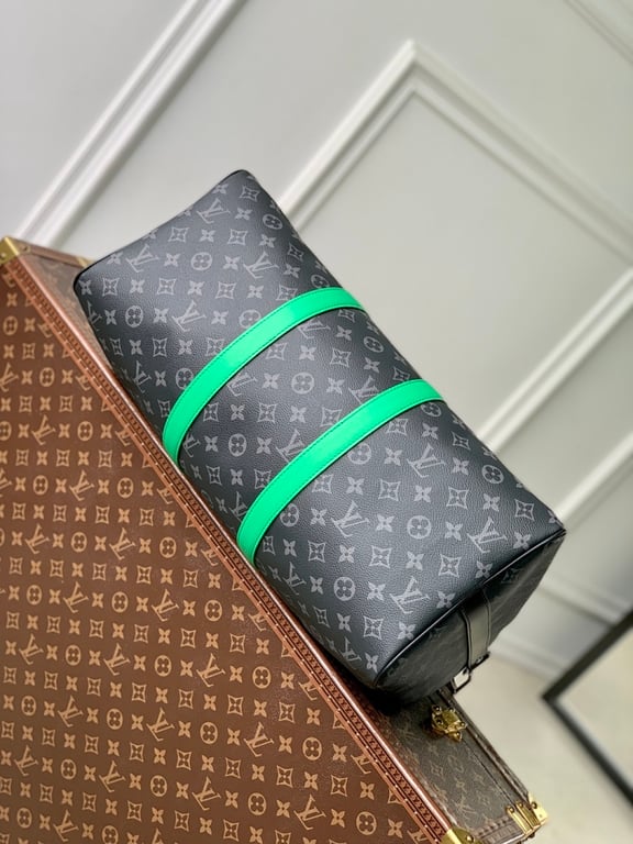 Louis Vuitton Keepall Bandoulière 45 Monogram Eclipse Green - 7