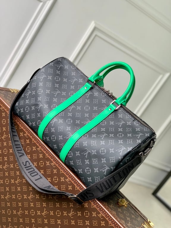 Louis Vuitton Keepall Bandoulière 45 Monogram Eclipse Green - 8