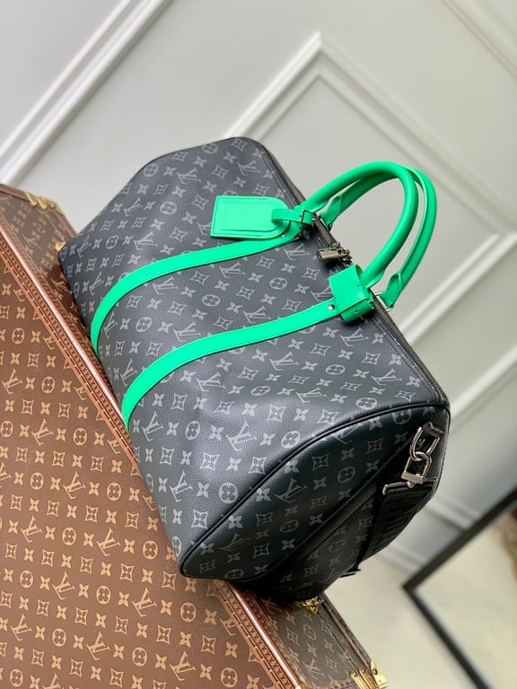 Louis Vuitton Keepall Bandouliere 50 Monogram Eclipse Green - 9