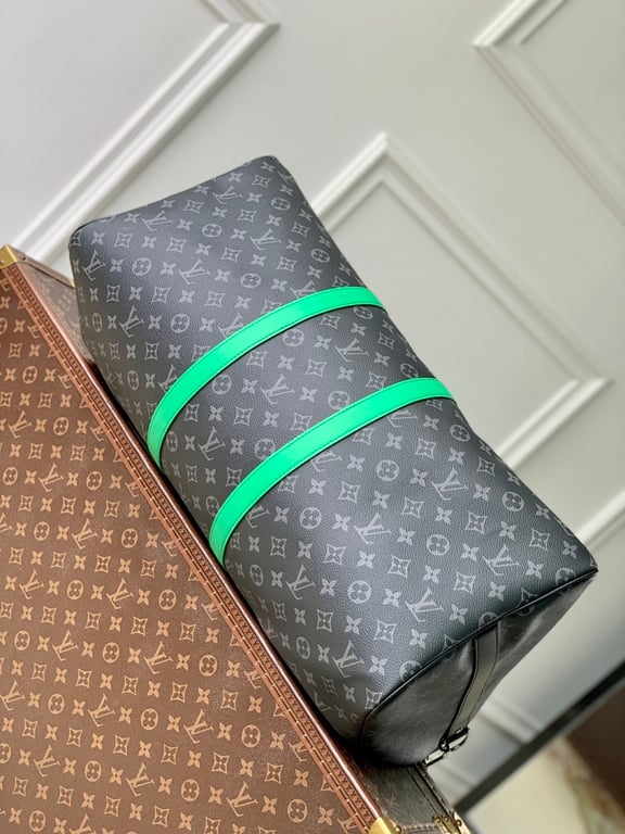 Louis Vuitton Keepall Bandoulière 55 Monogram Eclipse Green - 7