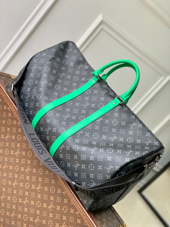 Louis Vuitton Keepall Bandoulière 55 Monogram Eclipse Green - 8