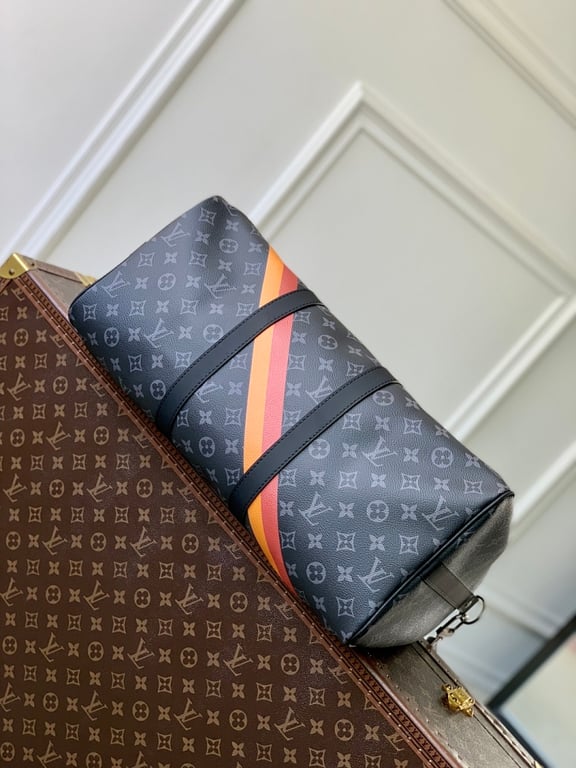 Louis Vuitton Keepall Bandoulière 45 Monogram Eclipse Patches - 7