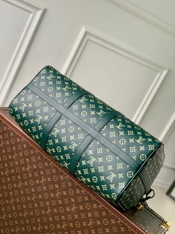 Louis Vuitton Keepall Bandoulière 50 Monogram Shadow Green - 7