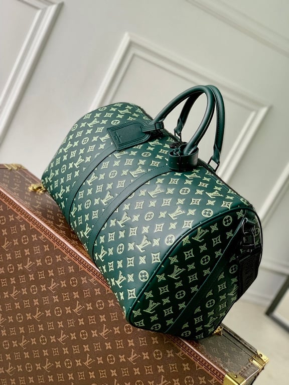 Louis Vuitton Keepall Bandoulière 50 Monogram Shadow Green - 9