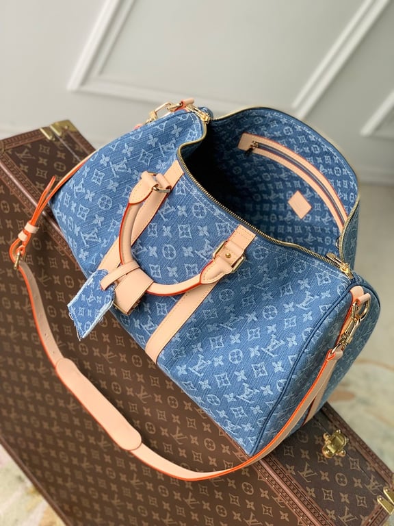 Louis Vuitton Keepall Bandoulière Monogram Denim Blue - 2