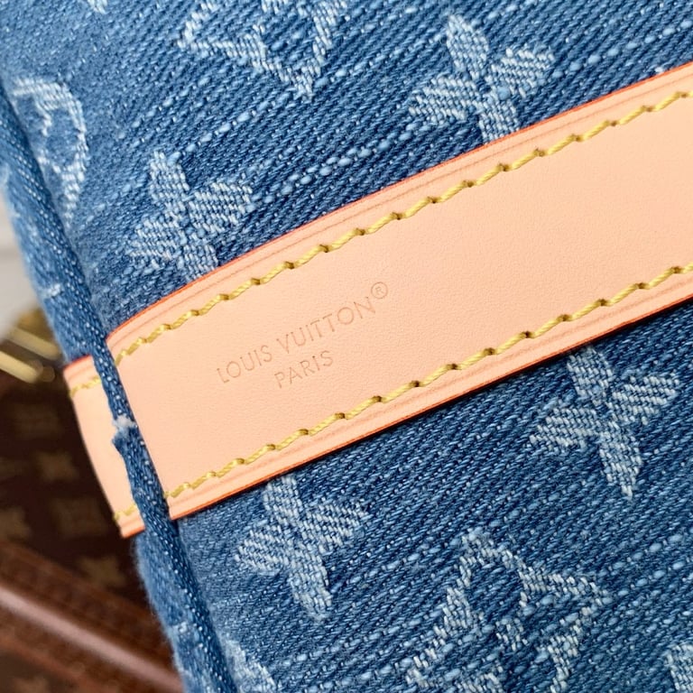 Louis Vuitton Keepall Bandoulière Monogram Denim Blue - 4