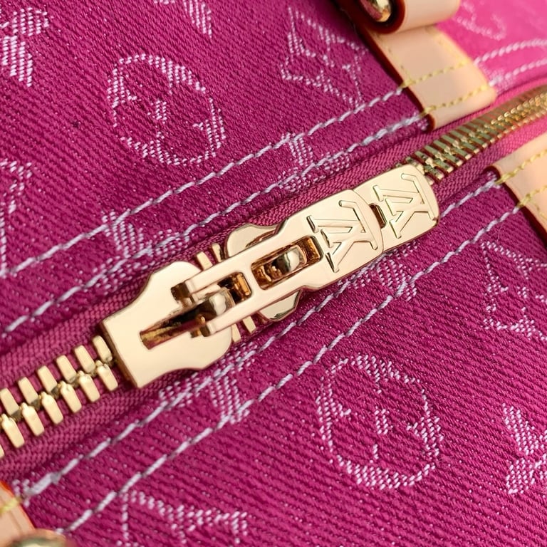 Louis Vuitton Keepall Bandoulière Monogram Denim Pink - 7